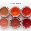 e.l.f. Essential Lip Balm Tint in Pink Princess, Rosy Rocker, Nude, Peach, Grapefruit, and Berry.