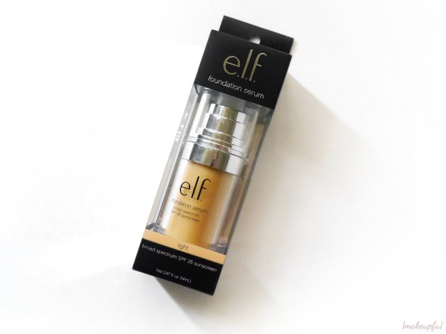 Packaging of the e.l.f. Beautifully Bare Foundation Serum in Light {Front}