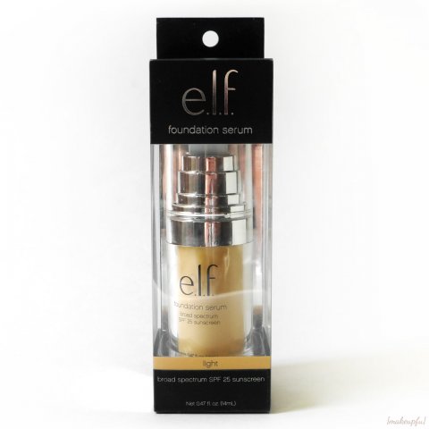 Packaging of the e.l.f. Beautifully Bare Foundation Serum in Light {Front}