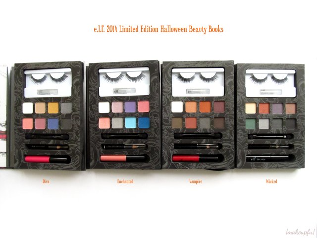 e.l.f. Limited Edition Halloween 2014 Beauty Books in Diva, Enchanted, Vampire & Wicked