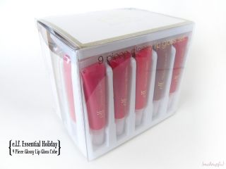 e.l.f. Essential Holiday 9 Piece Glossy Lip Gloss Cube