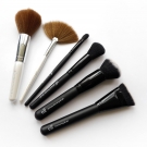 e.l.f. Studio Brushes (Contouring Brush, Ultimate Blending Brush, Mineral Powder Brush, Blending Brush) and Essential Brushes (Fan Brush, Total Face Brush)