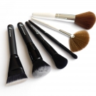 e.l.f. Brushes: e.l.f Essential Total Face Brush & Fan Brush; e.l.f. Studio Blending Brush, Mineral Powder Brush, Ultimate Blending Brush, and Contouring Brush