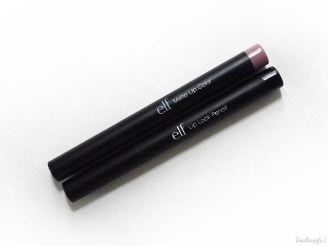 Comparison of the e.l.f. Studio Lip Lock Pencil and Studio Matte Lip Color