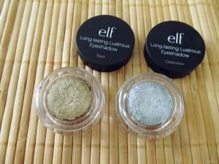 e.l.f. Studio Long-Lasting Lustrous Eyeshadow in Toast and Celebration