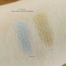 Swatches of e.l.f. Studio Long-Lasting Lustrous Eyeshadow in Toast and Celebration