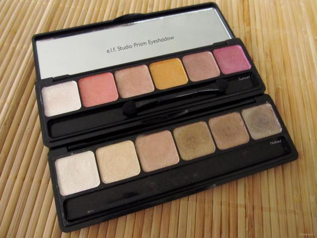 e.l.f. Studio Prism Eyeshadow in Sunset and Naked