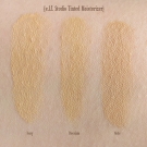 Swatches of e.l.f. Studio Tinted Moisturizer in Ivory, Porcelain, and Nude