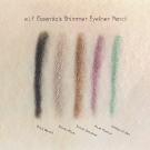 e.l.f. Essentials Shimmer Eyeliner Pencils: Black Bandit, Blissful Blush, Boldly Bronzed, Plum Passion, and Grassy Green
