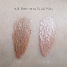 e.l.f. Shimmering Facial Whip Swatches (Wet): Toasted and Iced Lilac