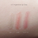 e.l.f. Hypershine Gloss Swatches: Fairy, Blossom and New York City