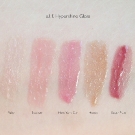 e.l.f. Hypershine Gloss Swatches: Fairy, Blossom, New York City, Honey, and Sugar Plum