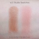 e.l.f. Studio Contouring Blush and Bronzing Powder Swatches