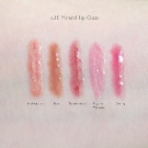 e.l.f. Mineral Lip Gloss Swatches: Au Naturale, Bare, Trendsetter, Pageant Princess, Daring