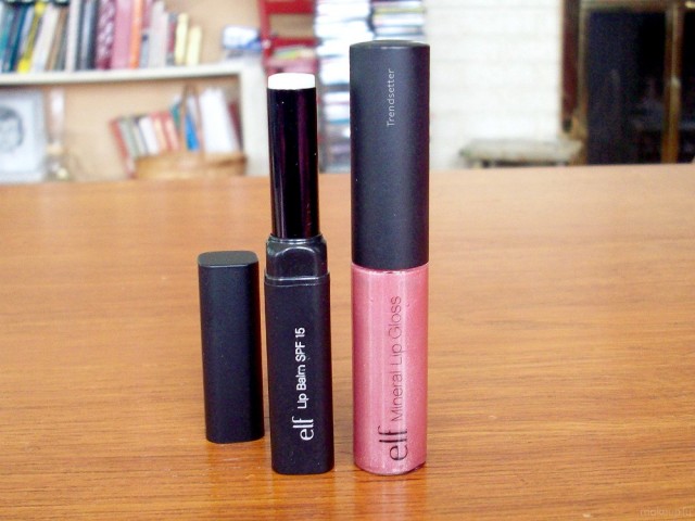 e.l.f. Lip Balm SPF 15 vs. e.l.f. Mineral Lip Gloss (Trendsetter)