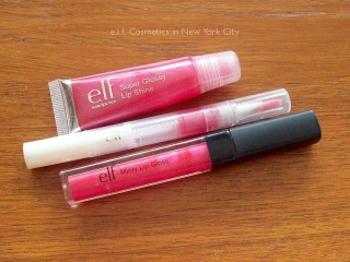 e.l.f. Essential Super Glossy Lip Shine, Hypershine Gloss, and Studio Minty Lip Gloss in New York City