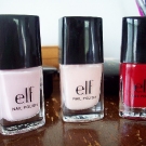e.l.f. Nail Polish: Fair Pink, Nude, Light Red
