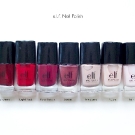 e.l.f. Nail Polish: Cranberry, Light Red, Rosy Raisin, Sunset, Innocent, Nude, Fair Pink