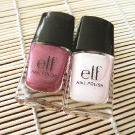 e.l.f. Nail Polish in Sunset and Fair Pink