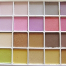 Closeup of the e.l.f. Spring Collection 2012 32 Piece Palette: warm eyeshadow