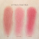 e.l.f. Studio Cream Blush Swatches: Tease, Heartbreaker and Seductress
