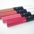 e.l.f. Studio Lip Stains: Mysterious, Lucky Lady, Fashionista, and Red Carpet
