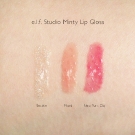 e.l.f. Studio Minty Lip Gloss Swatches: Seattle, Miami and New York City