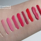 Swatches of e.l.f. Essential Holiday 9 Piece Glossy Lip Gloss Cube