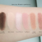 Everyday Minerals On the Reef, Coral Collection Swatches: Sea Horse, Pots and Pans, Ping Pong, Ginger Peach, Mall Punk, Mrs. Coffee