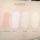Everyday Minerals Try Me Lucent Face Swatches: Sunlight Pearl, Wet Sand, Light Pink, Vicki\'s Radiant Creation