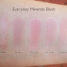 Everyday Minerals Blush Swatches: Walkee Talkee, Bouquet, Pink Ribbon, Soft Touch, Nick Nack