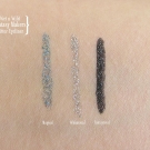 Swatches of Wet n Wild Fantasy Makers Glitter Eyeliner in Whimsical, Magical and Fantastical