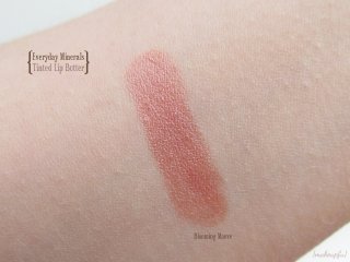 Petit Vour February 2014: Swatch of Everyday Minerals Tinted Lip Butter in Blooming Mauve
