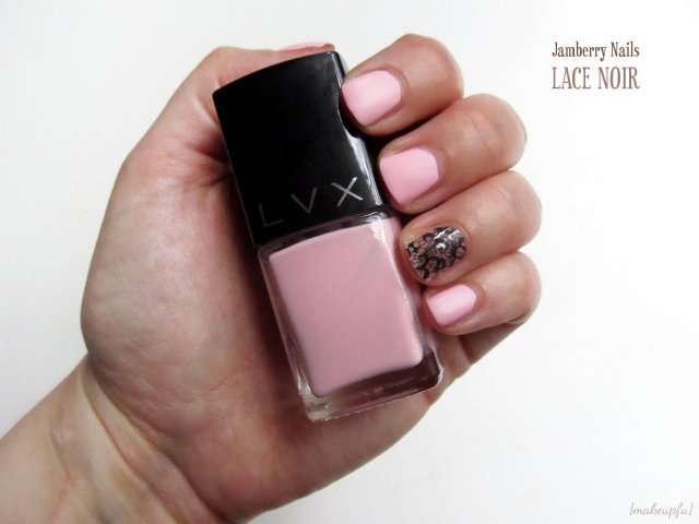 Jamberry Nails in Lace Noir with LVX Lolli.