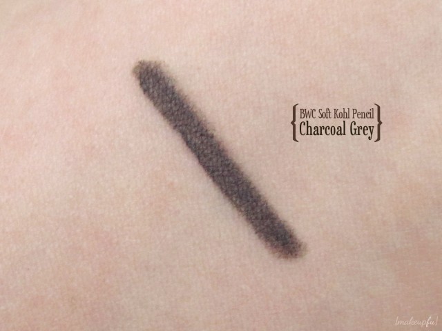 Swatch of BWC Soft Kohl Pencil in Charcoal Grey