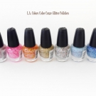 L.A. Colors Color Craze Glitter Polish in Candy Sprinkles, Cupid's Arrow, Fruity, Glam, Speckled, Spring Flirt, and Blue Icicles
