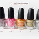 L.A. Colors Color Craze Glitter Polish in Candy Sprinkles, Cupid's Arrow, Fruity, Glam, and Speckled