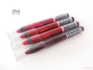 Milani Lip Flash Full Coverage Shimmer Gloss Pencil: 02 News Flash, 04 Photo Flash, 05 Hot Flash, 06 Flashy