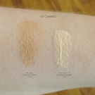 Swatches of LiSi Cosmetics Under Cover FX Under Eyes Concealer in 01 & Silky Eyes Cream Eye Shadow in Clay
