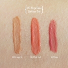 Swatches of theNYX Mega Shie Lip Gloss Trio: LG101A Sugar Pie, LG162 Nude Peach, LG129 Beige