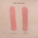 Swatches of Pacifica Devocean Natural Lipstick in XOX and Power of Love Natural Lipstick in Nudie Red