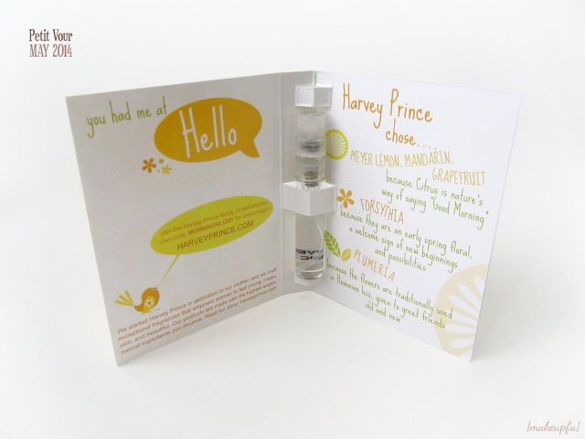 Petit Vour Box May 2014: Packaging of the Harvey Prince Hello Fragrance