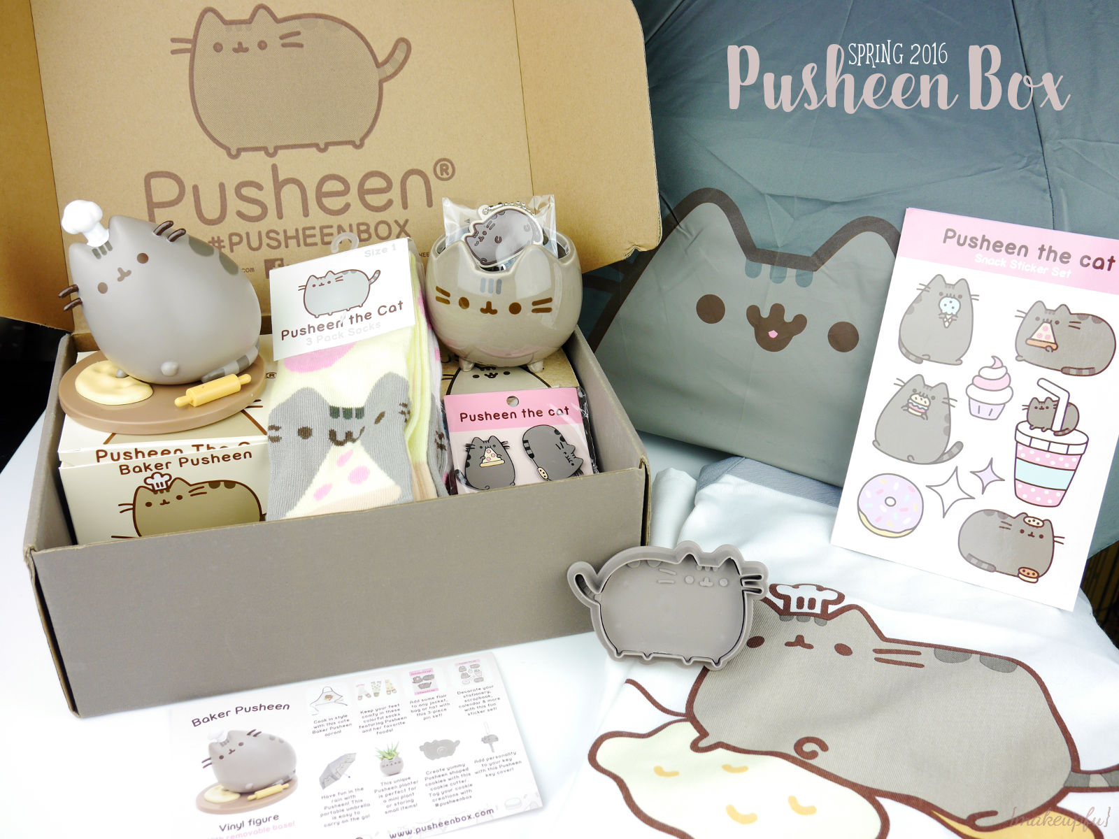Pusheen Box Spring 2016 Review makeupfu 