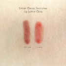 Urban Decay Lip Junkie Gloss Swatches in Wallflower and Runaway
