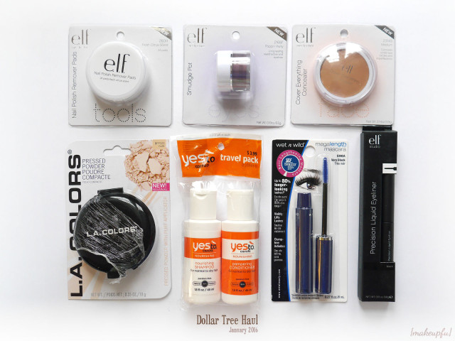 Dollar Tree January 2016 Haul: e.l.f., yes to, Wet n Wild, and L.A. Colors