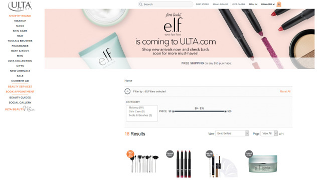 e.l.f. Now Available at Ulta