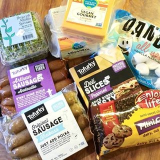 Vegan food haul! Visited the local co-op since we needed to pick up some supplies for our older son's birthday. While there, we discovered that our co-op now carries the Vegan Egg! That's pretty exciting. Also, I realized today that the sprouts I've been buying for years in various grocery chains are actually produced locally. Always figured they were from California or something. 
Not pictured are the vegan baked goods made by New Pioneer, but those got devoured immediately.
·
·
·
#veganfood #veganfoodhaul #newpioneercoop #dandiesmarshmallows #veganmarshmallows #followyourheart #vegangourmetcheddar #veganegg #tofurky #tofurkybrats #tofurkydelislices #enjoylifeminichips #veganchocolatechips #whatveganseatwhenever