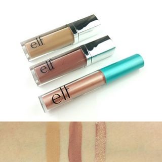 A few of the new e.l.f. liquid eyeshadows. 
I put off buying the Aqua Beauty Molten Liquid Eyeshadows because I have not found a liquid shadow that doesn't crease, including a couple of past attempts by e.l.f. However, the reviews seemed favourable so I decided to try one shade. 
Neither the Molten Liquid Eyeshadow nor the Smooth Matte Eyeshadow crease, but the former is very, very sheer. Basically just a wash of shimmer. The Smooth Matte Eyeshadows have a velvety matte finish. (L-R) Beautifully Bare Smooth Matte Eyeshadow in Nude Linen & Blushing Rose, Aqua Beauty Molten Liquid Eyeshadow in Rose Gold.
·
·
·
#elfcosmetics #eyeslipsface #aquabeauty #beautifullybare #liquideyeshadow #swatches #makeupswatches #crueltyfreecosmetics #crueltyfreebeauty #veganbeauty #veganmakeup #veganbudgetmakeup
